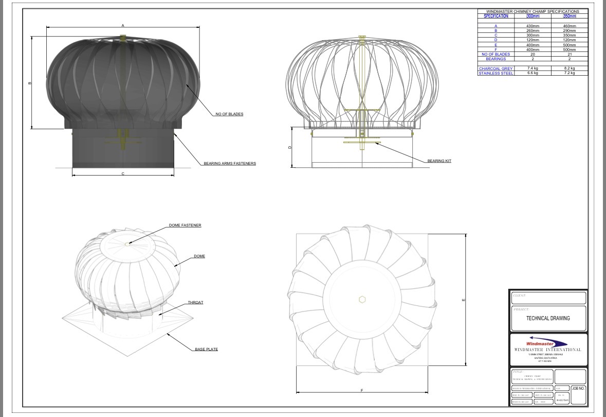ChimneyChamp - Spécifications