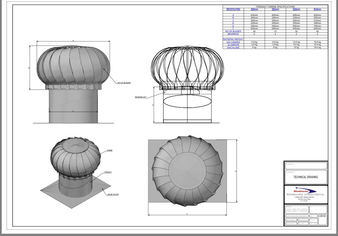 Tornado - Spécifications